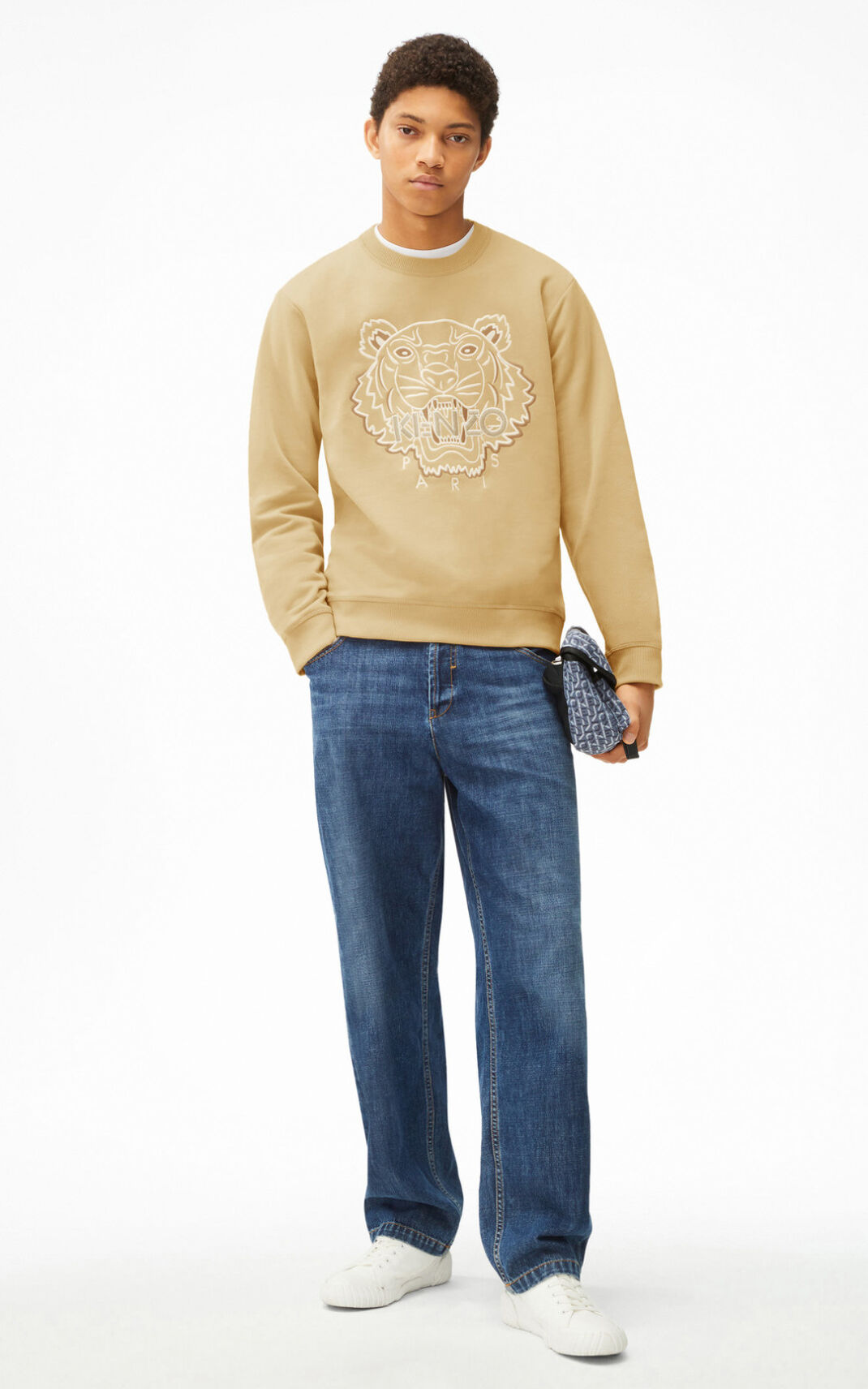 Sweat Kenzo Homme Tiger Beige Foncé PGSCJ-5764